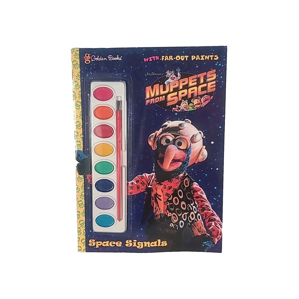 Vintage Muppets From Space Paint Book Gonzo Piggy Kermit Golden Book 1999 New